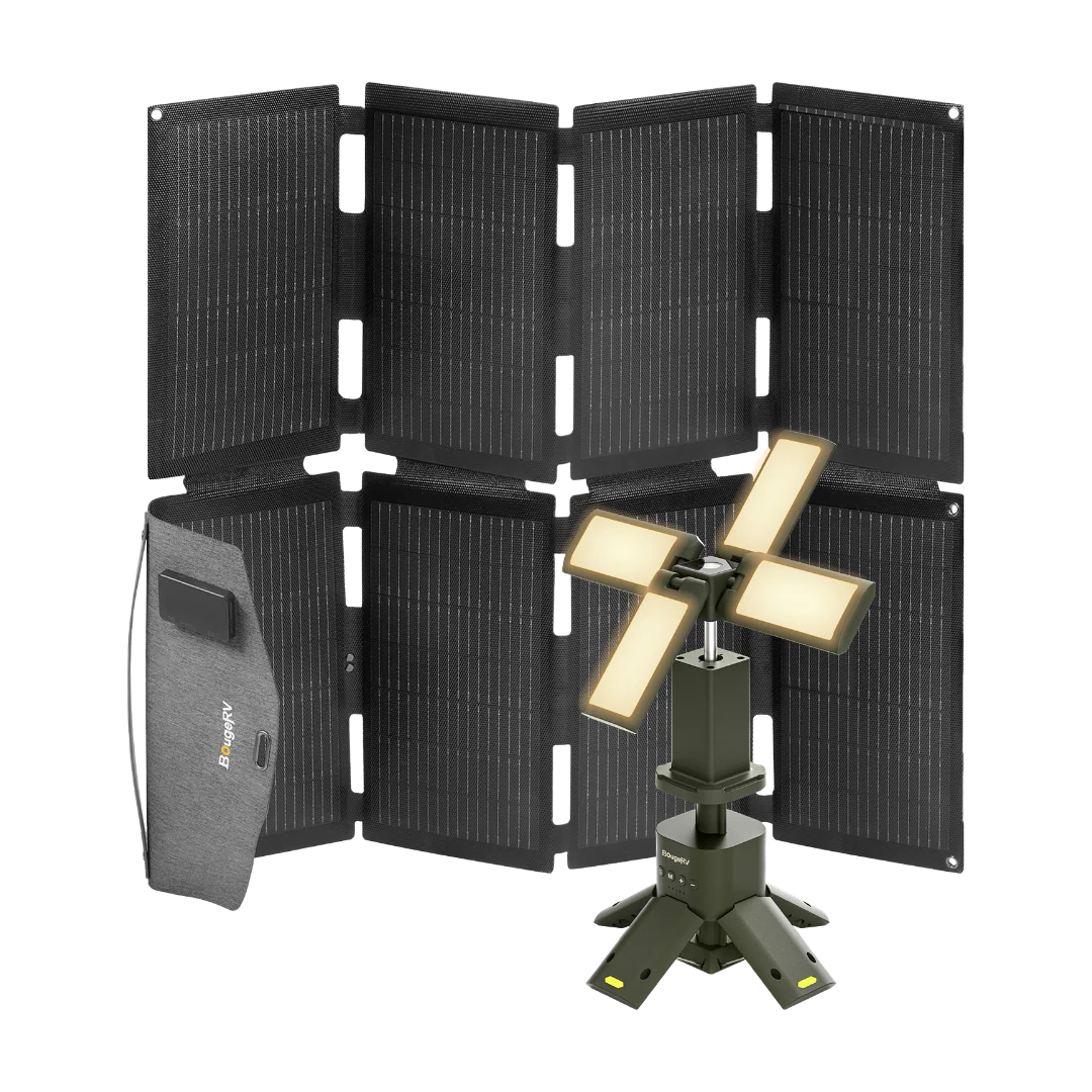BougeRV 100W N-Type Fiberglass Foldable Portable Solar Panel - Image 9