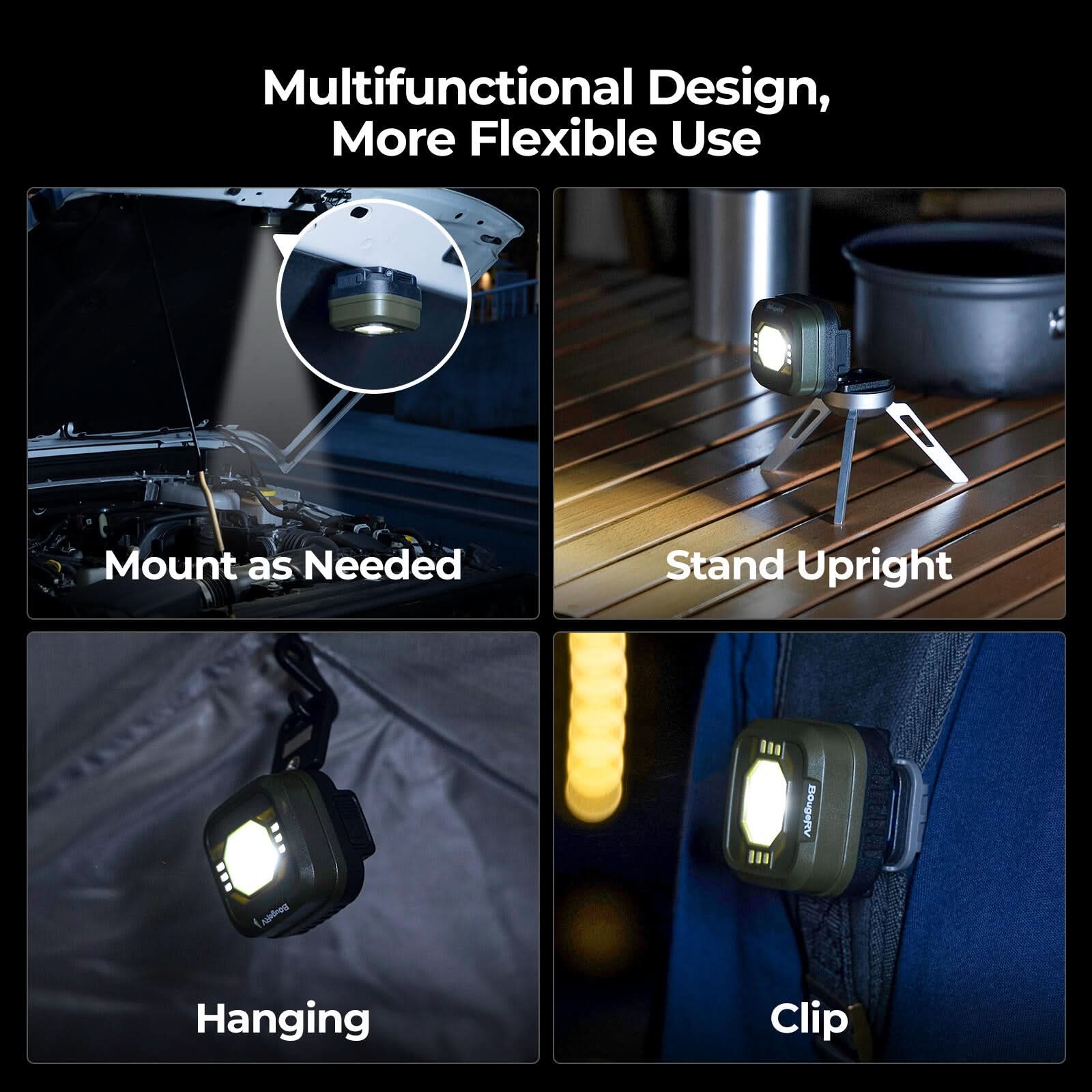 BougeRV AL05 Multifunctional Area Light Rechargeable Outdoor Headlamp - Image 4