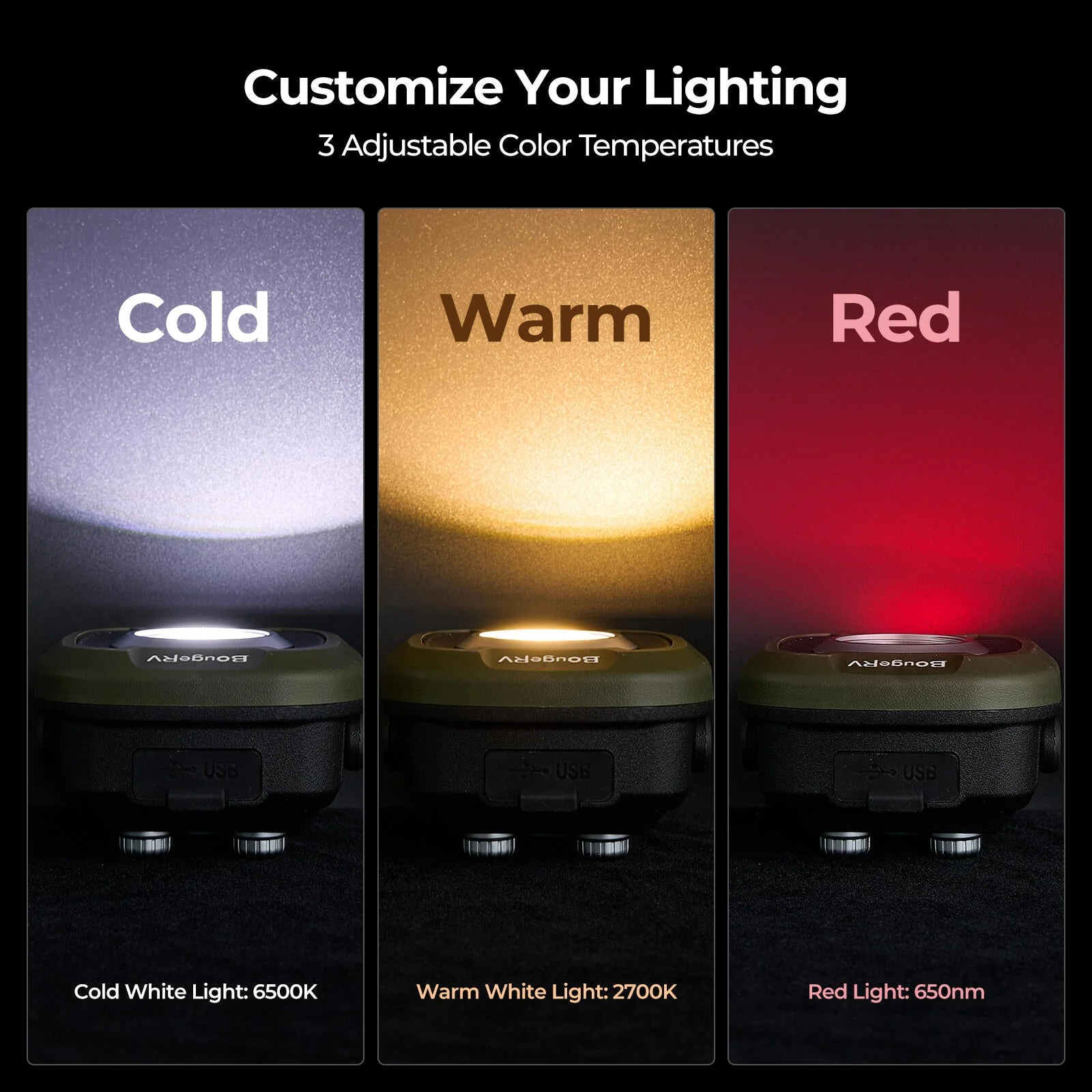 BougeRV AL05 PRO Multifunctional Area Light Waterproof Camping Light - Image 3