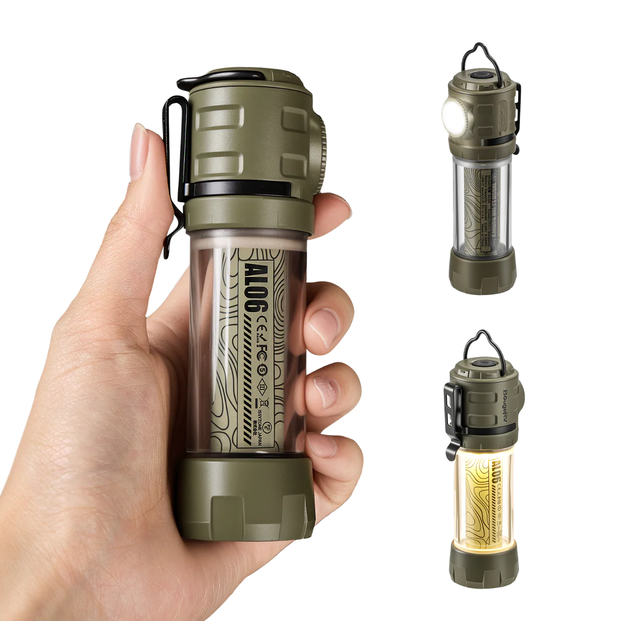 BougeRV AL06 Portable Camping Lantern Rechargeable Emergency Flashlight - Image 3