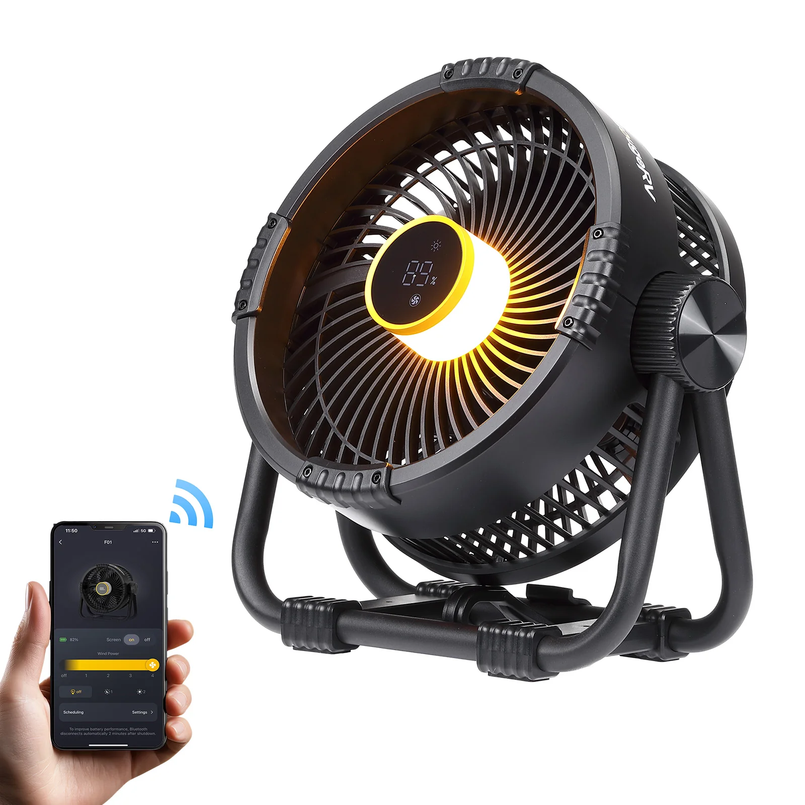 BougeRV F01 Portable 20,000mAh Cordless Battery Outdoor Fan - Image 3