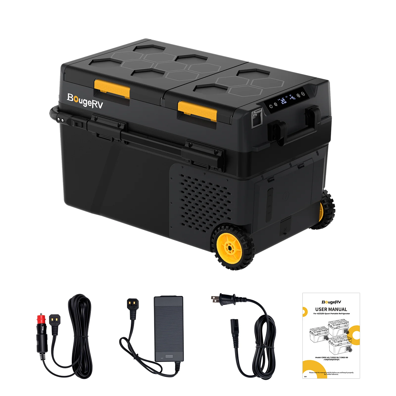 BougeRV New CRD2 V2.0 40L Dual Zone 12V Portable Fridge Freezer - Image 6