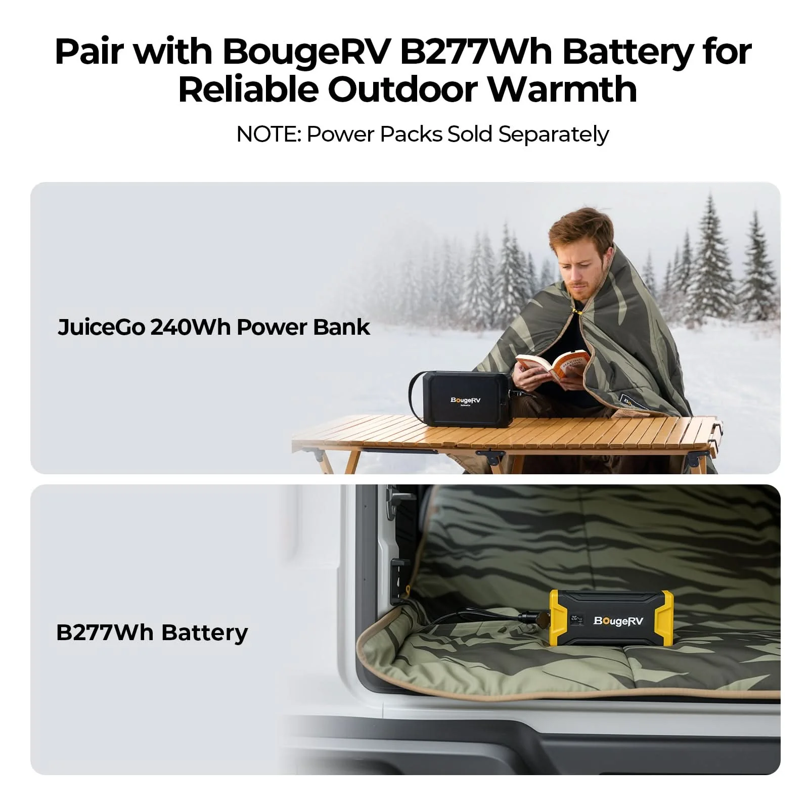 BougeRV 12V Outdoor Heated Blanket-5 Heat Settings, APP Remote Control(Green) - Image 12