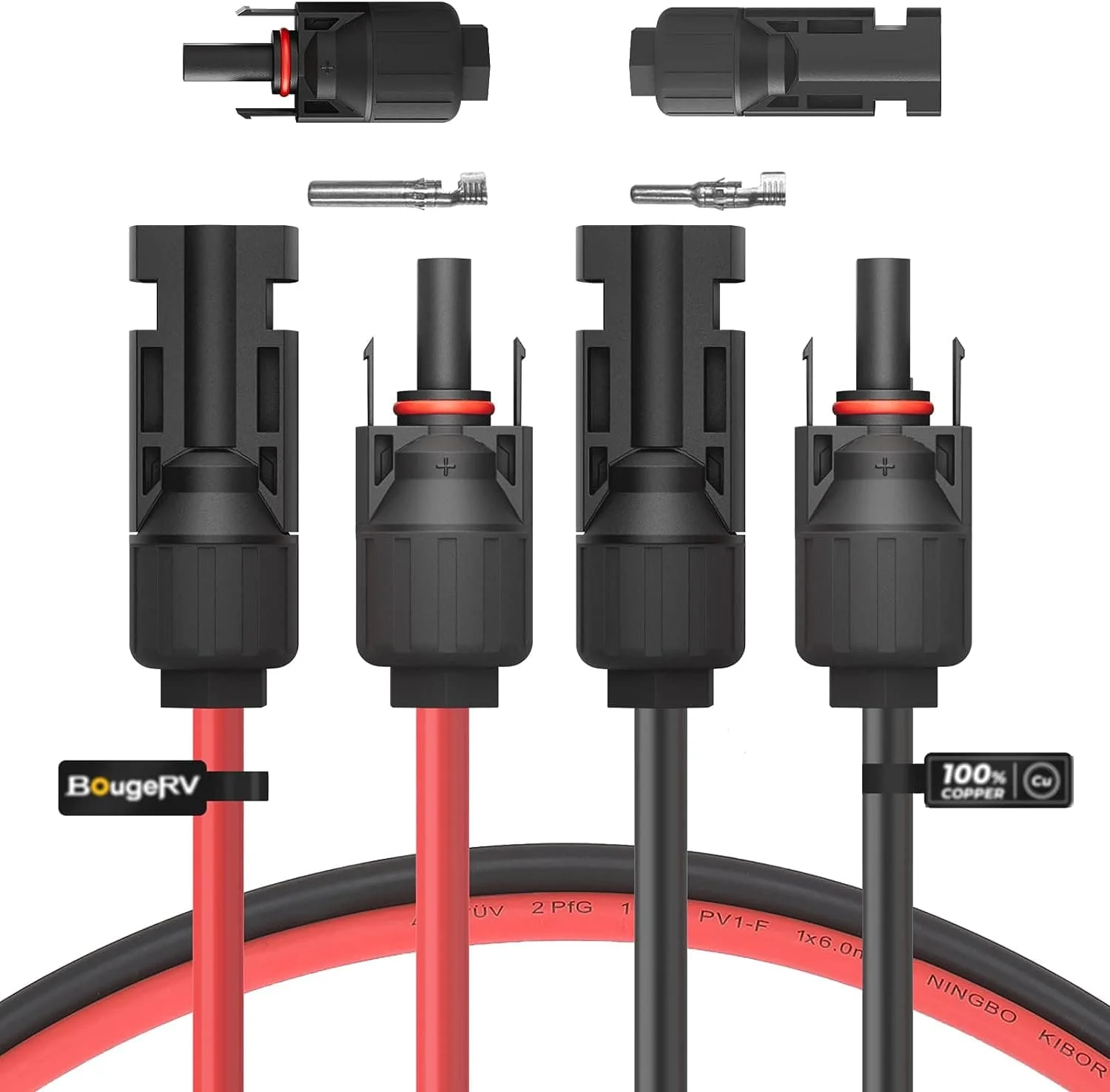 Solar Extension Cable with Extra Free Connectors(xx FT Red+xx FT Black) - Image 10